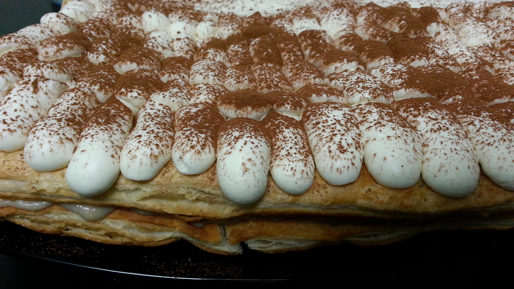 Hojaldre de Crema de Plátano y Nata