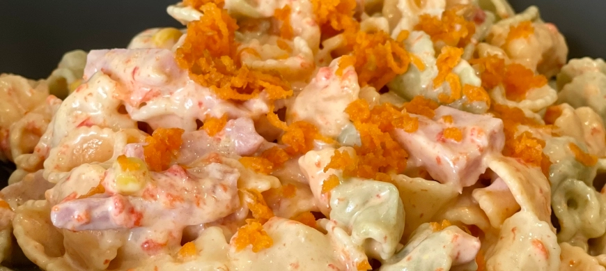 ENSALADA DE PASTA CON MAYONESA DE PIMIENTO ASADO