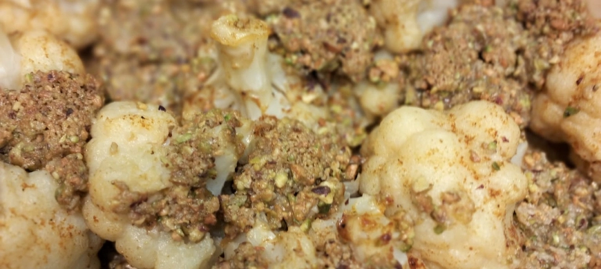 COLIFLOR CON PESTO DE PISTACHOS
