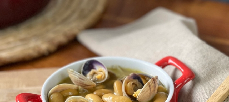 FABES CON ALMEJAS EN THERMOMIX