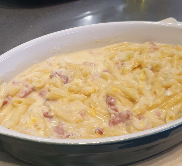 MACARRONES A LA CARBONARA PARA DOS